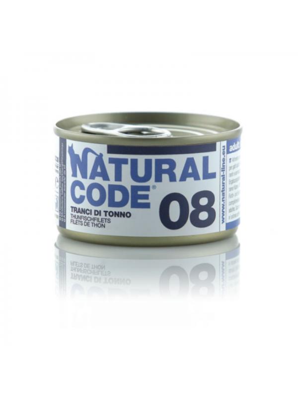 Natural Code Gatto Scatoletta 08 tranci di tonno 85g