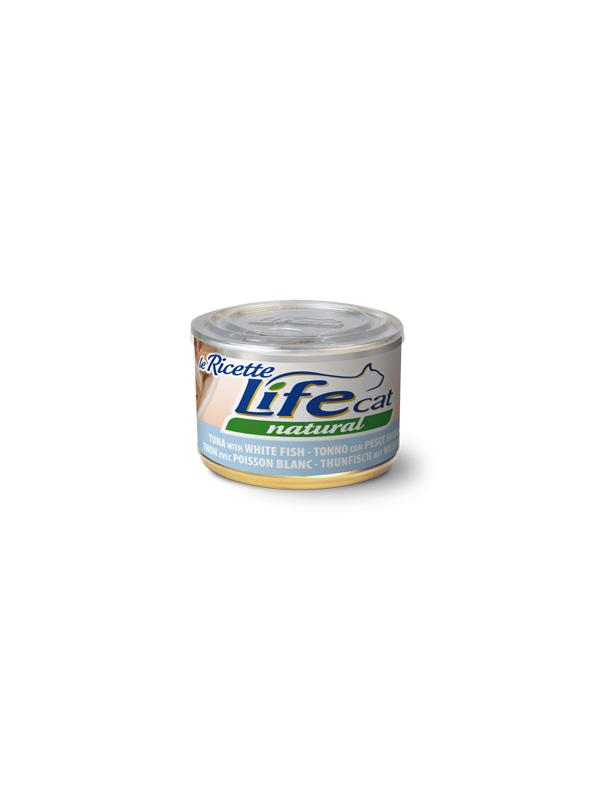 LifePetCare cat scatoletta "le ricette" con tonno e pesce bianco 150g