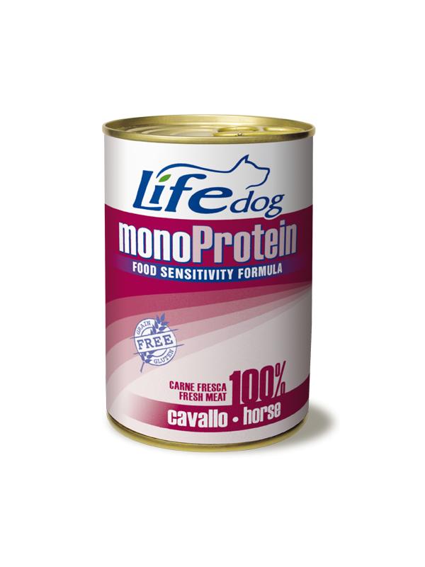 LifePetCare dog monoprotein scatoletta con cavallo 400g