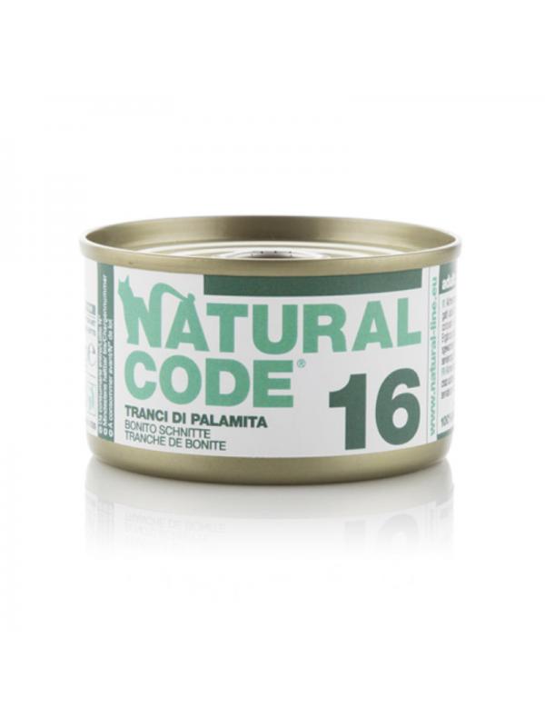Natural Code Gatto Scatoletta 16 tranci di palamita 85g