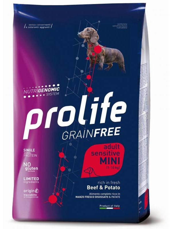 Prolife Grain Free Adult Sensitive Beef & Potato - Mini 0,6kg