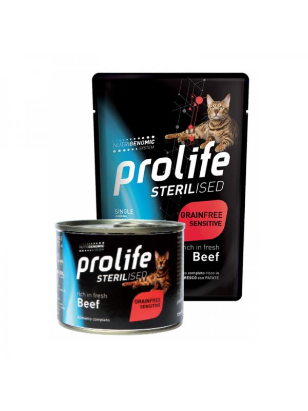 Prolife Cat Sterilised Grain Free Adult Beef 200g